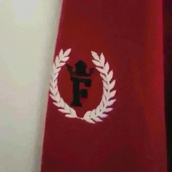 FUBU International Womens Zip Up Hoodie Jacket Red Black Colorblock - Picture 7 of 8